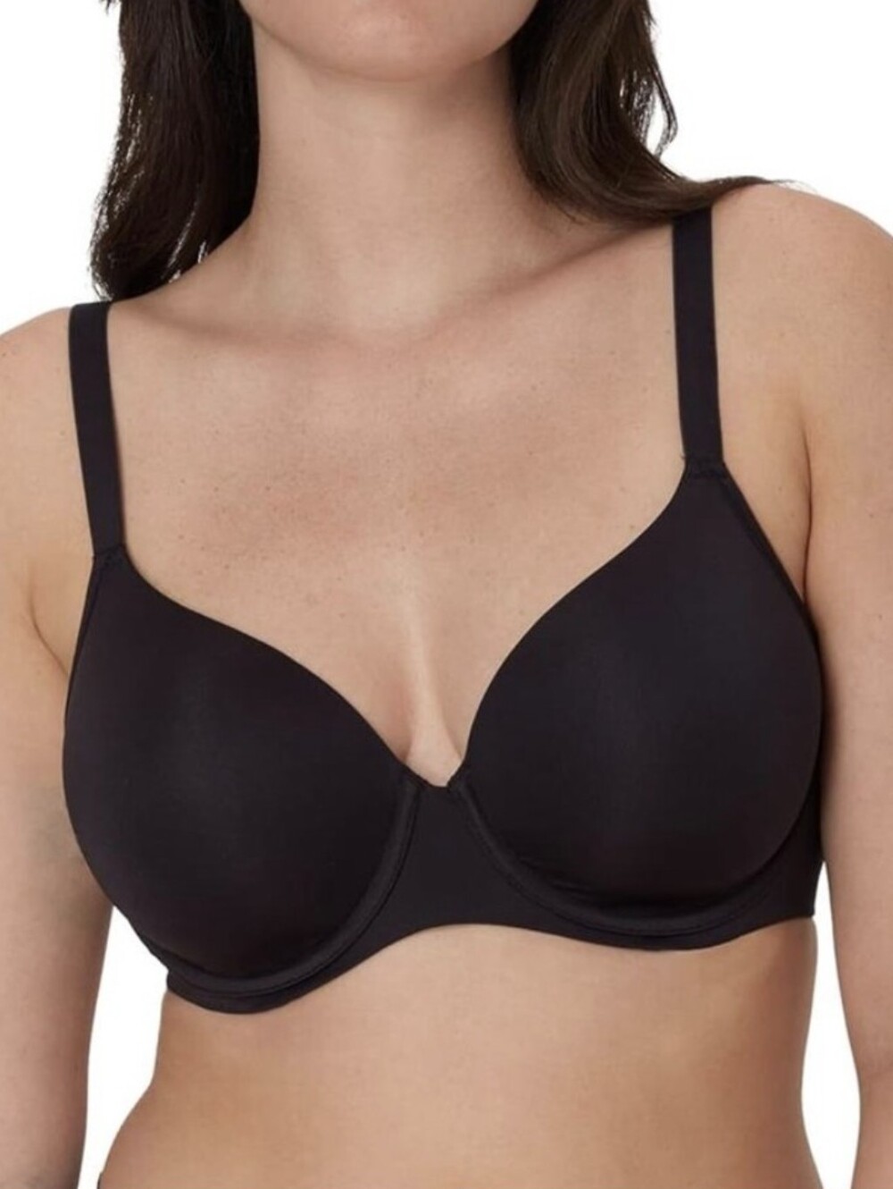 Bali Black Smooth T-Shirt Bra with Underwire